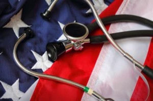 Flag with Stethoscope